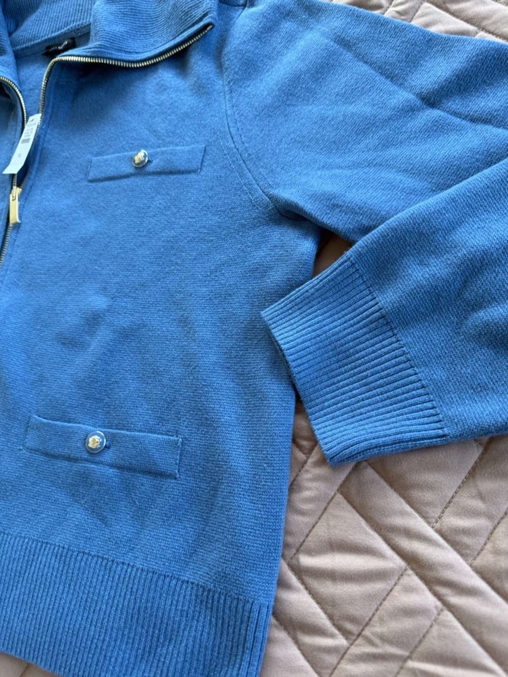 Talbots Blue Zip-Front Utility Jacket - Picture 12 of 12